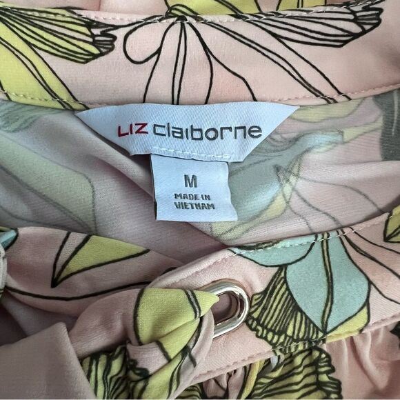 Liz Claiborne Floral Print Sleeveless Blouse Size M NWT! - Picture 6 of 7